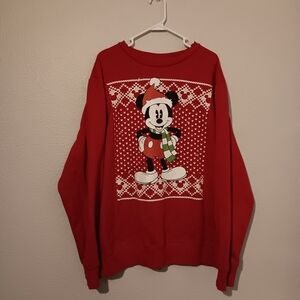Disney Red Mickey Mouse Sweatshirt